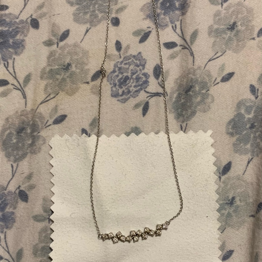 Diamond cluster necklace